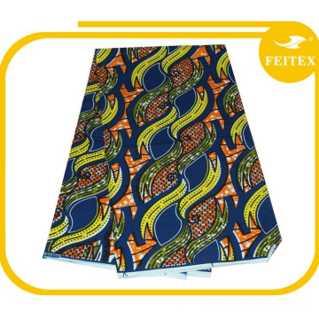 Fashion Print Cotton Hollandais African Yarn Dyed Super Wax Prints Fabric 6 Yards For Wedding Party